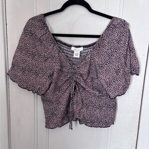 URBAN Romantics Pink Animal Print Crop Top